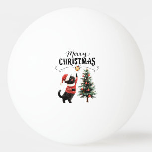 Balle De Ping Pong Sapin de Noël pour joueur qui aime Chat