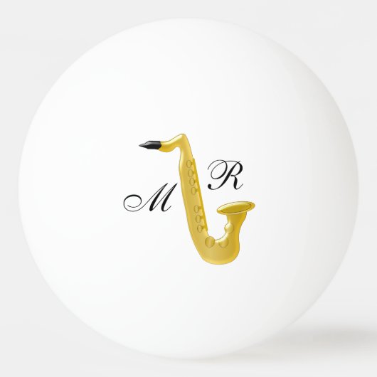 Balle De Ping Pong Saxophone monogramme (Dos)