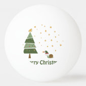 Balle De Ping Pong Scène de Noël de l'escargot d'elfe (Dos)