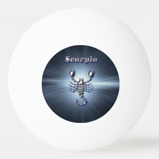 Balle De Ping Pong Scorpion de chrome (Dos)
