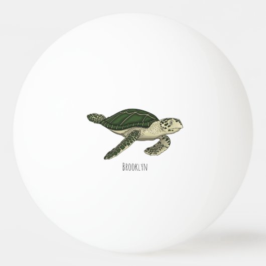 Balle De Ping Pong Sea turtle cartoon (Devant)