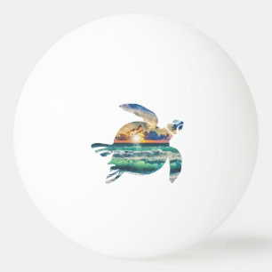 Balle De Ping Pong Sea Turtle Sunset Beach Golf Balls Golf Ball Marke