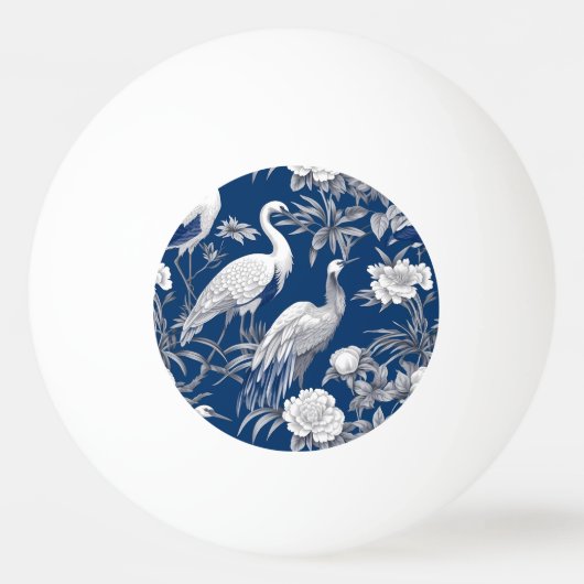 Balle De Ping Pong Série Chinoserie bleu et blanc Design 7 (Devant)