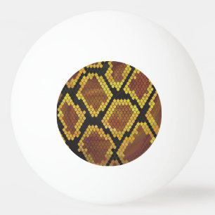 Balle De Ping Pong Serpent Brown et impression or