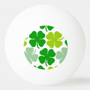 Balle De Ping Pong Shamrock chanceux du jour de St Patrick