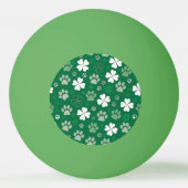 Balle De Ping Pong Shamrock et Empreinte de patte chanceux (Dos)