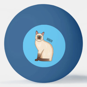 Balle De Ping Pong Siamese cat cartoon