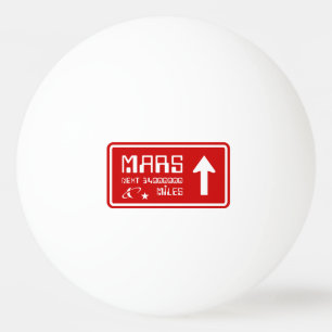 Balle De Ping Pong Signal routier de Mars
