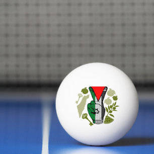 Balle De Ping Pong Signe de victoire à la main Résistance Symbole du