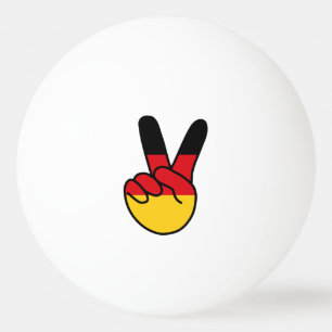 Balle De Ping Pong Signe V du drapeau de l'Allemagne