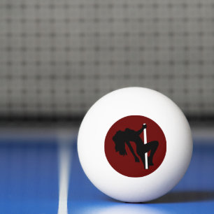 Balle De Ping Pong Silhouette de femme Danseuse de divertissement Rou