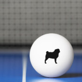 Balle De Ping Pong Silhouette de Pug (Filet)