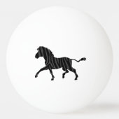 Balle De Ping Pong Silhouette d'impression noir et gris Zebra (Dos)