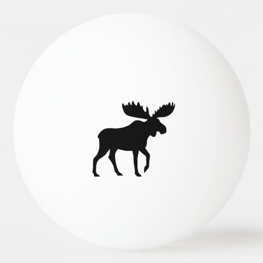 Balle De Ping Pong Silhouette d'orignal (Devant)