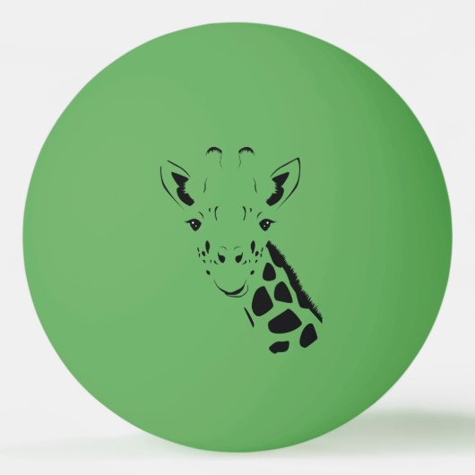 Balle De Ping Pong Silhouette face Giraffe (Devant)