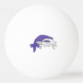 Balle De Ping Pong Silhouette main Anteater violet (Devant)
