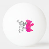 Balle De Ping Pong Silhouette main Rabbit rose (Devant)