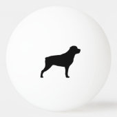 Balle De Ping Pong Silhouette Rottweiler (Dos)