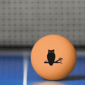 Balle De Ping Pong Silhouettes éffrayantes de hibou (Filet)