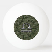 Balle De Ping Pong Silver Libra Zodiac Green Camo numérique (Dos)