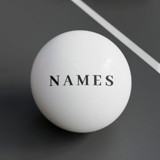 Balle De Ping Pong Simple Black Custom Ajouter Votre Nom Élégant Ping