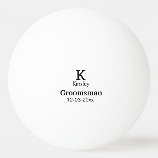 Balle De Ping Pong SIMPLE MINIMAL ajouter votre nom toiletteur person (Devant)