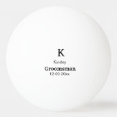 Balle De Ping Pong SIMPLE MINIMAL ajouter votre nom toiletteur person (Dos)