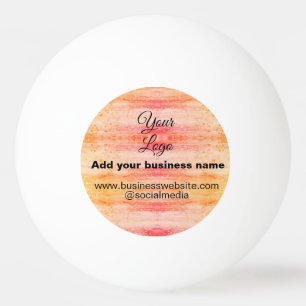 Balle De Ping Pong simple minimal ajoutez votre logo/design rose oran