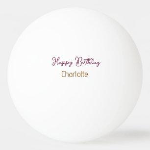 Balle De Ping Pong SIMPLE MINIMAL.CUTIE AJOUTER NOM BÉBÉ joyeux anniv