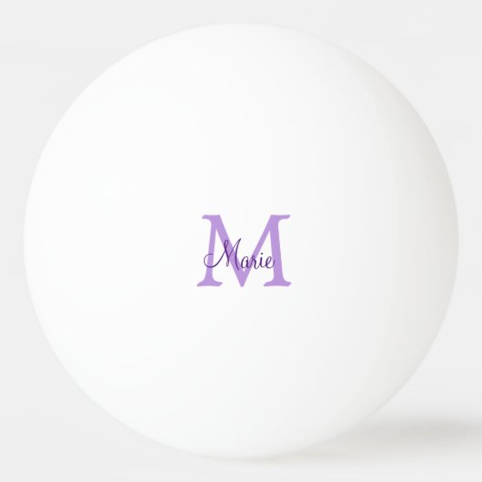 Balle De Ping Pong simple minimum ajouter nom monogramme rose redj (Devant)