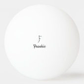 Balle De Ping Pong Simple minimum de monogramme noir lettre F ajouter (Dos)