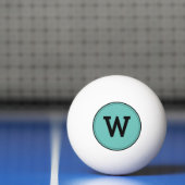 Balle De Ping Pong Simple moderne Monogramme Green Ping Pong Ball (Filet)