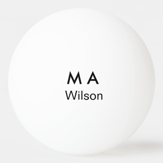 Balle De Ping Pong Simple monogram add your name letter man minimal (Devant)