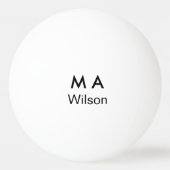 Balle De Ping Pong Simple monogram add your name letter man minimal (Dos)