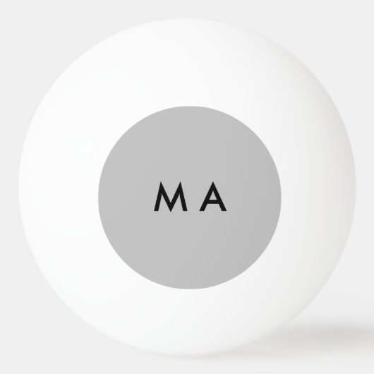 Balle De Ping Pong Simple monogramme ajouter votre nom lettre man min (Devant)