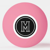 BALLE DE PING PONG SIMPLE MONOGRAMME INTITAL (Dos)