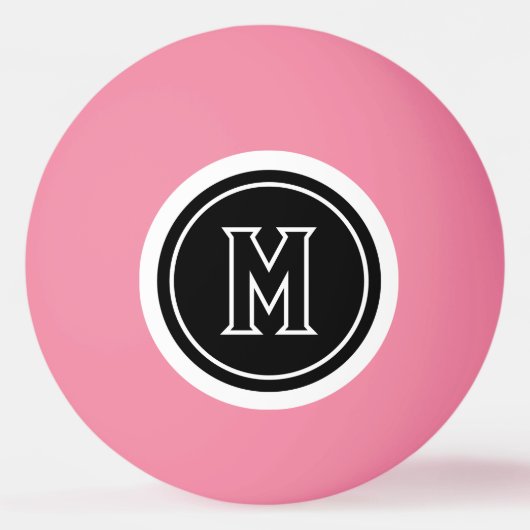 BALLE DE PING PONG SIMPLE MONOGRAMME INTITAL (Dos)