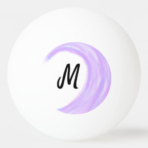 Balle De Ping Pong Simple personnalisation couleur violet monogramme