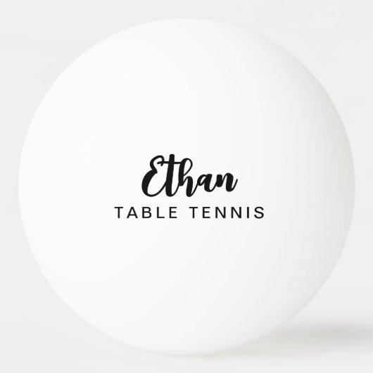 Balle De Ping Pong Simple Table Tennis Script Nom Ping-Pong Ball (Devant)