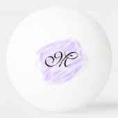 Balle De Ping Pong simple violet aquarelle éclaboussures pastel ajout (Dos)
