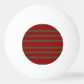 Balle De Ping Pong Simplement rouge et vert Joyeux motif de Noël (Devant)