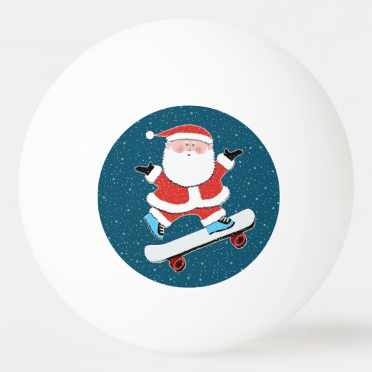 Balle De Ping Pong Skateboard de Noël (Devant)