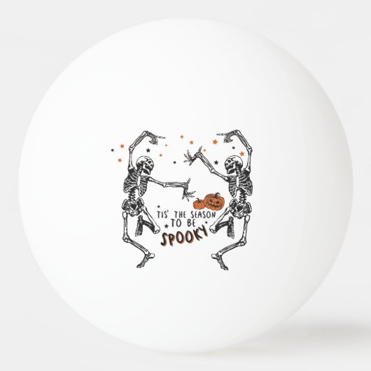 Balle De Ping Pong Skeletons dansants Halloween  (Devant)