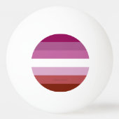 Balle De Ping Pong SlipperyJoe's lesbian pride flag feminine communit (Devant)