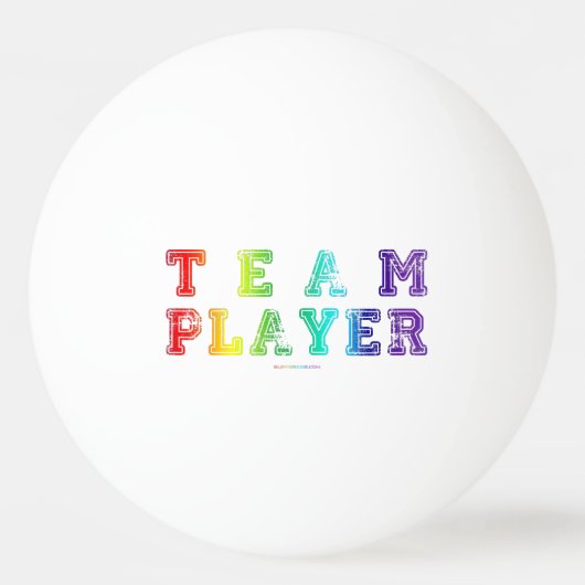 Balle De Ping Pong SlipperyJoe's Team Player mots gradient rainbow c (Devant)