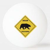 Balle De Ping Pong SlipperySignal de passage de l'ours de Joe silhoue (Dos)