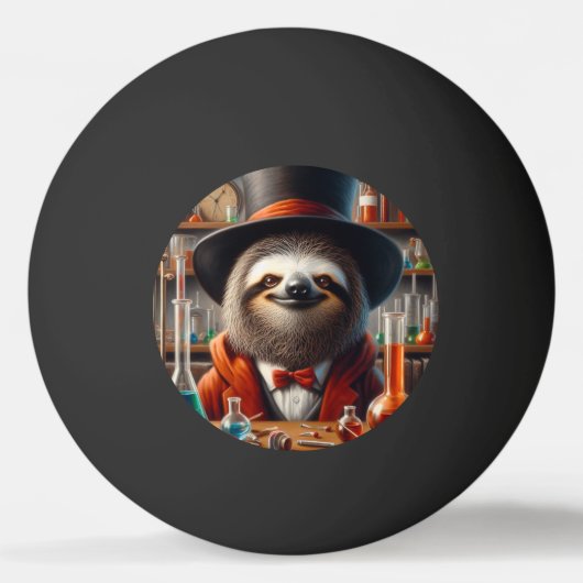 Balle De Ping Pong Sloth Mad Scientifique (Devant)