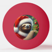 Balle De Ping Pong Sloth Santa Claus (Dos)