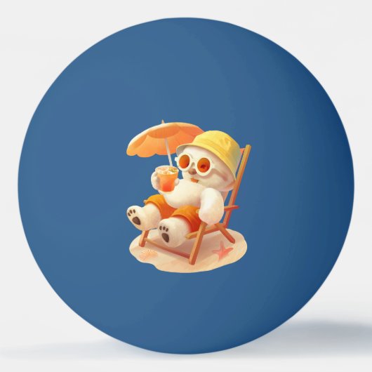 Balle De Ping Pong Smile Dog - Mode Plage Activé (Devant)