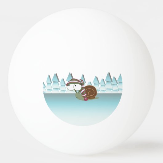 Balle De Ping Pong Snail mignon en Casquette dormant (Devant)
